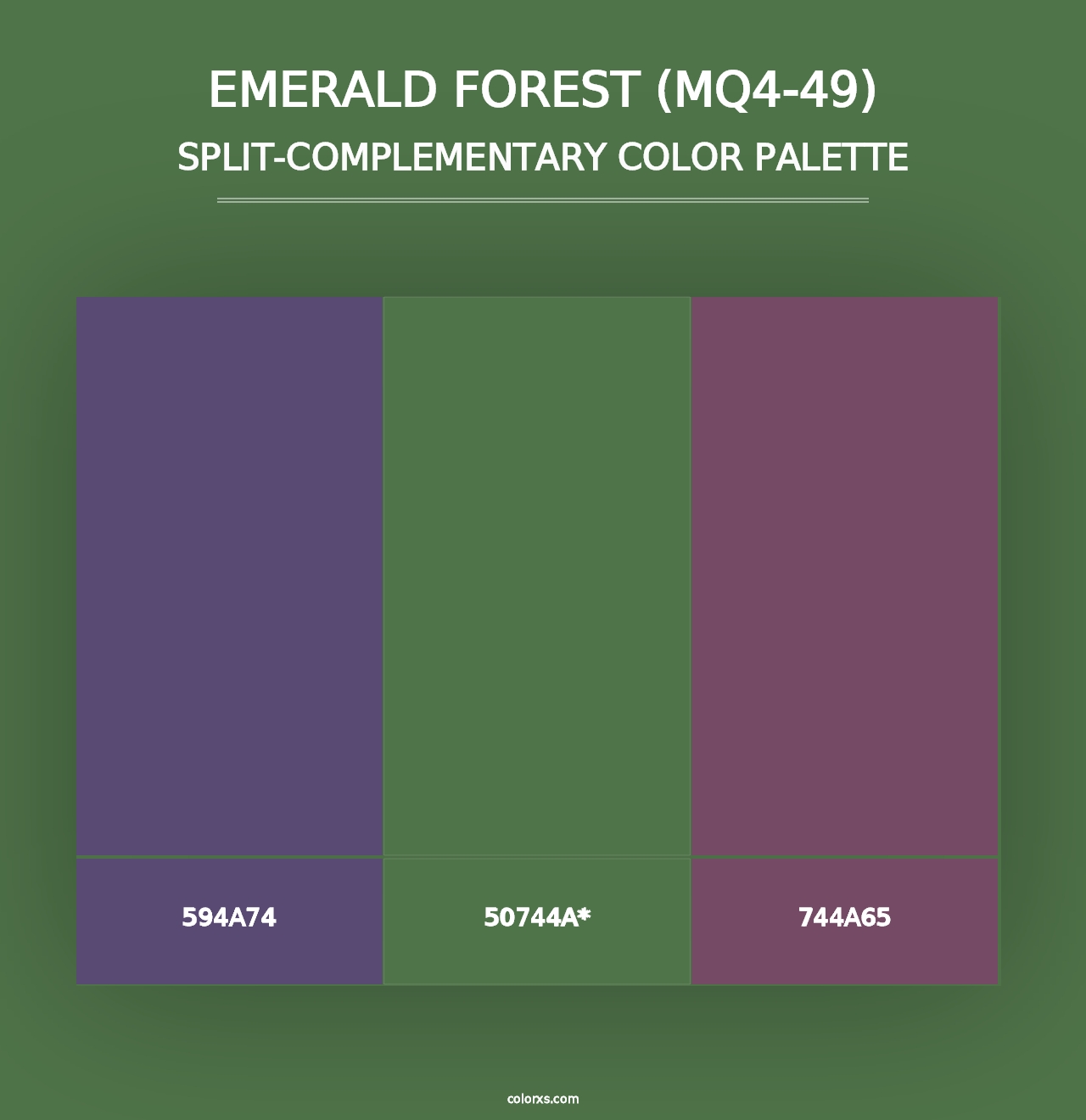 Emerald Forest (MQ4-49) - Split-Complementary Color Palette