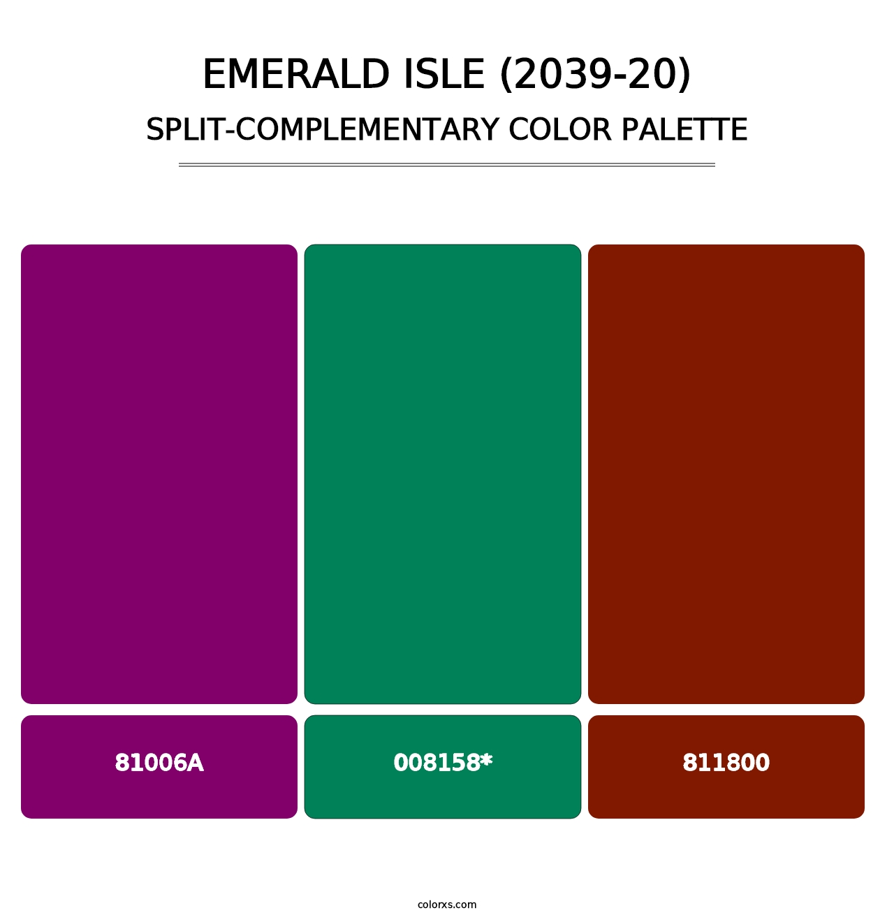 Emerald Isle (2039-20) - Split-Complementary Color Palette