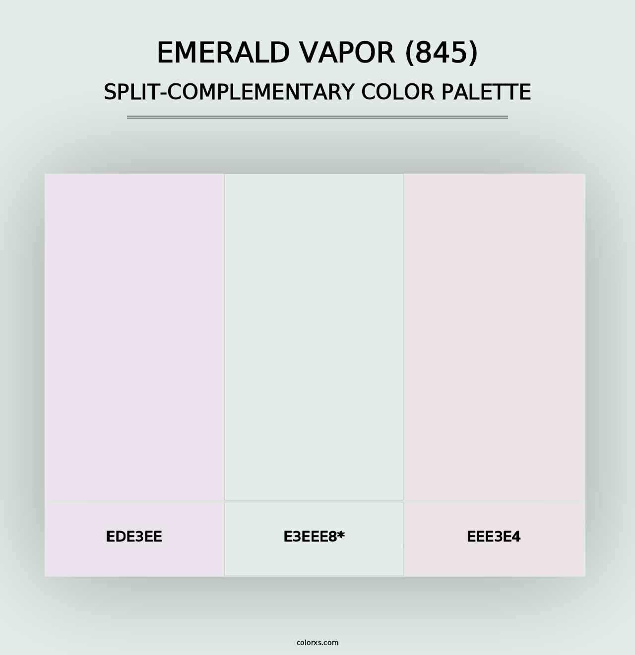 Emerald Vapor (845) - Split-Complementary Color Palette