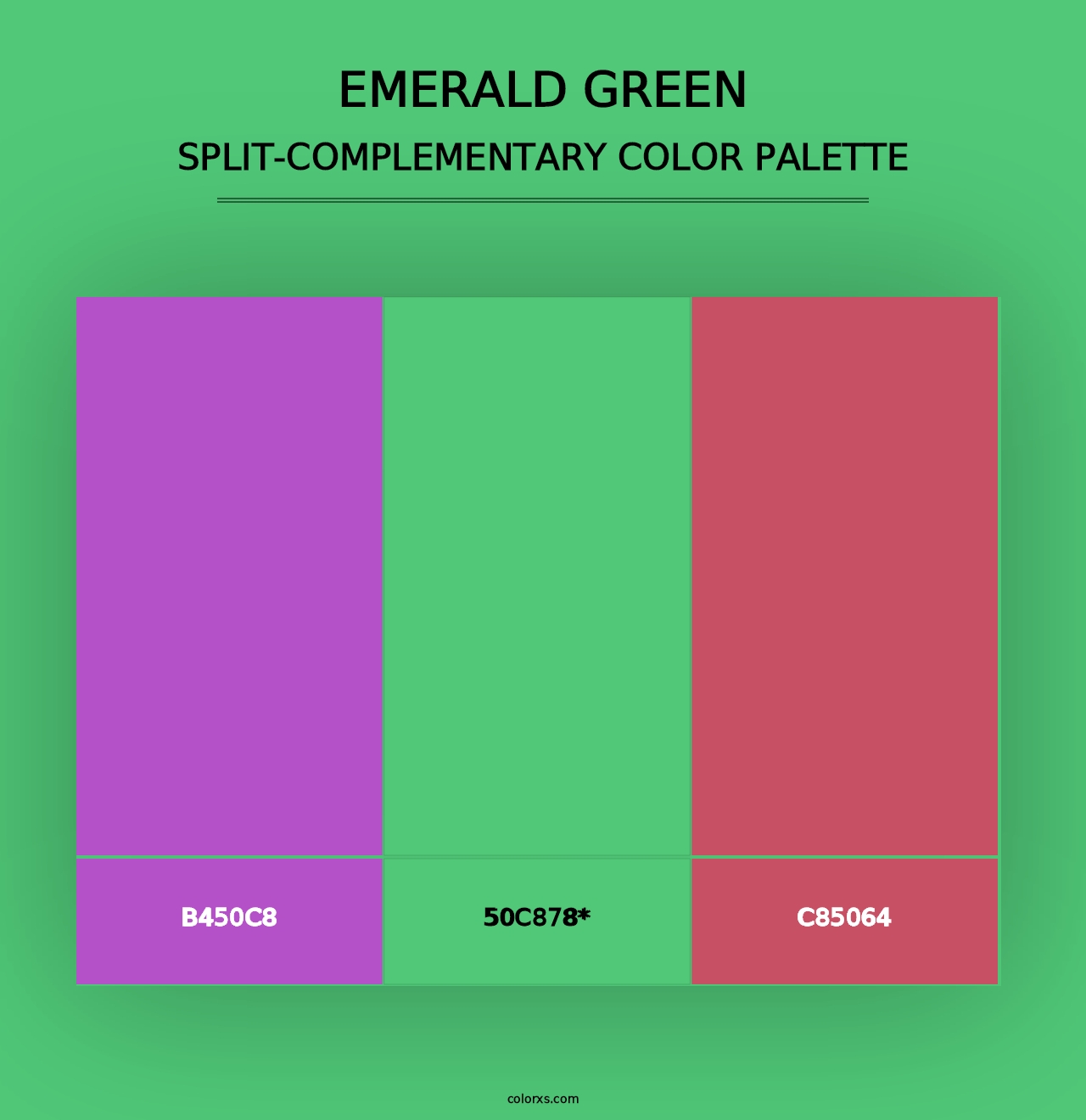 Emerald Green - Split-Complementary Color Palette