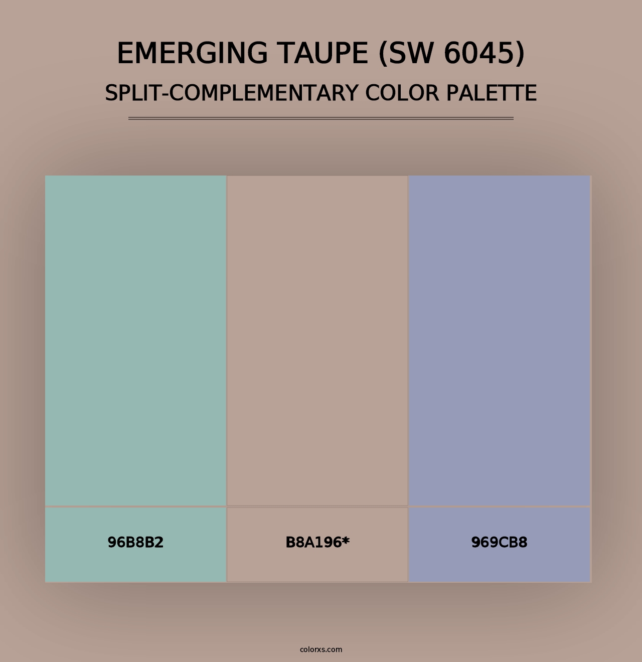 Emerging Taupe (SW 6045) - Split-Complementary Color Palette