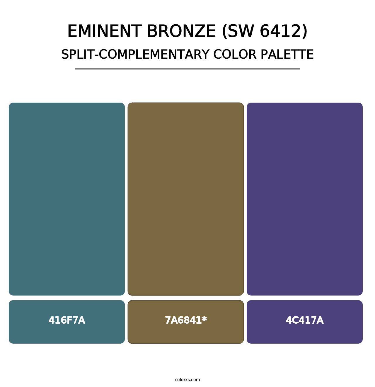 Eminent Bronze (SW 6412) - Split-Complementary Color Palette