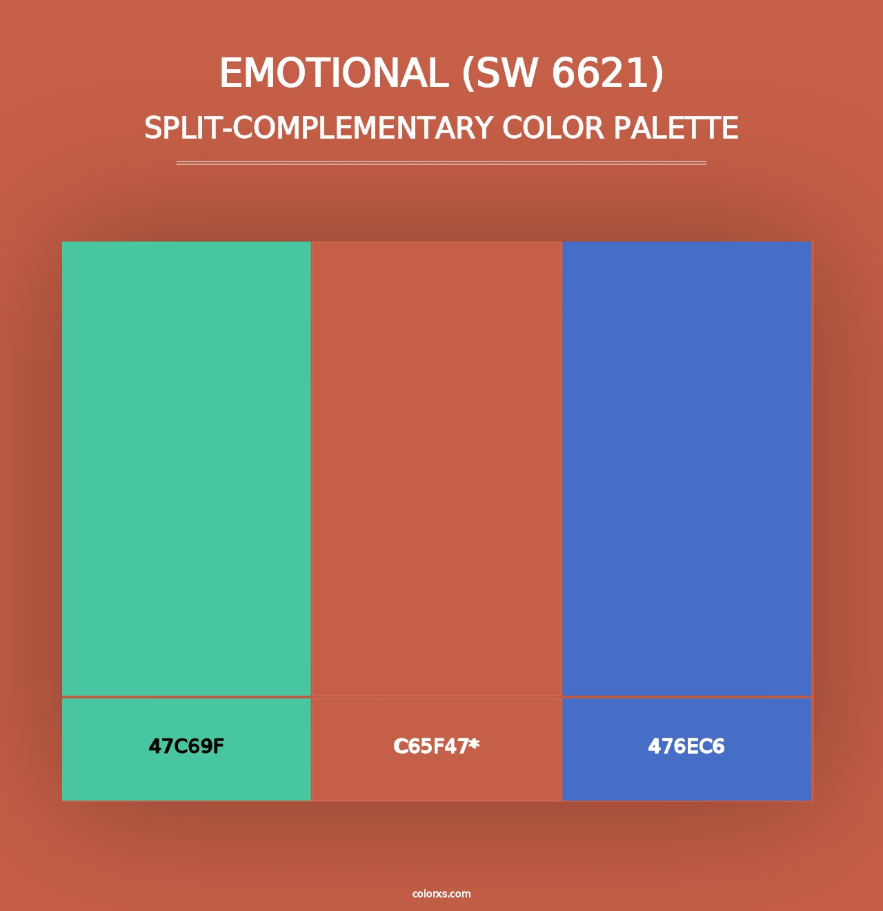 Emotional (SW 6621) - Split-Complementary Color Palette