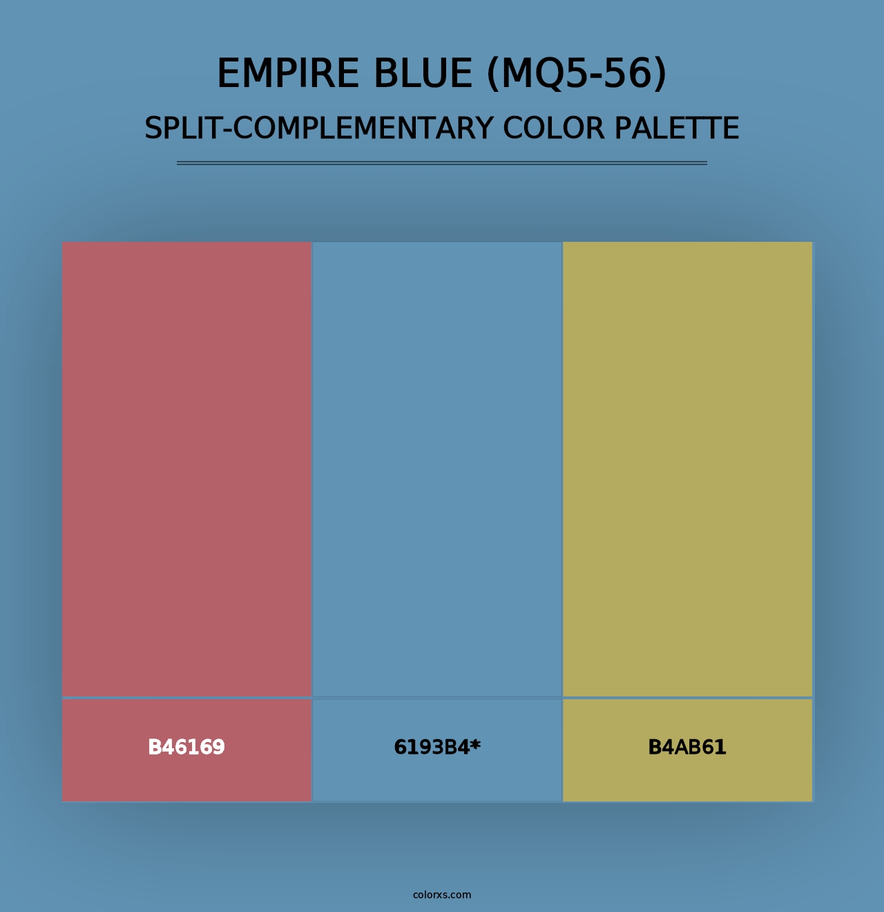 Empire Blue (MQ5-56) - Split-Complementary Color Palette