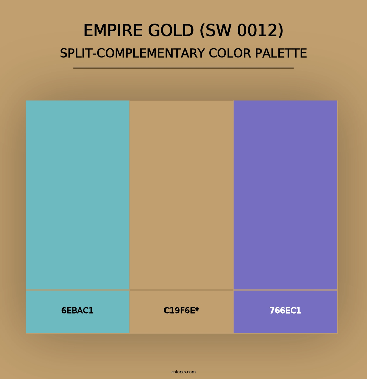 Empire Gold (SW 0012) - Split-Complementary Color Palette