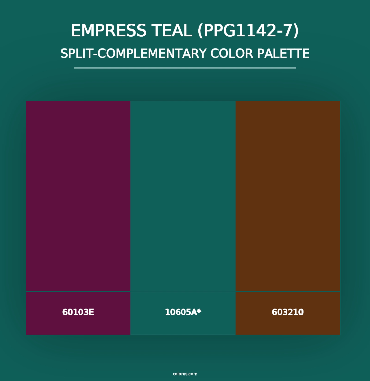 Empress Teal (PPG1142-7) - Split-Complementary Color Palette