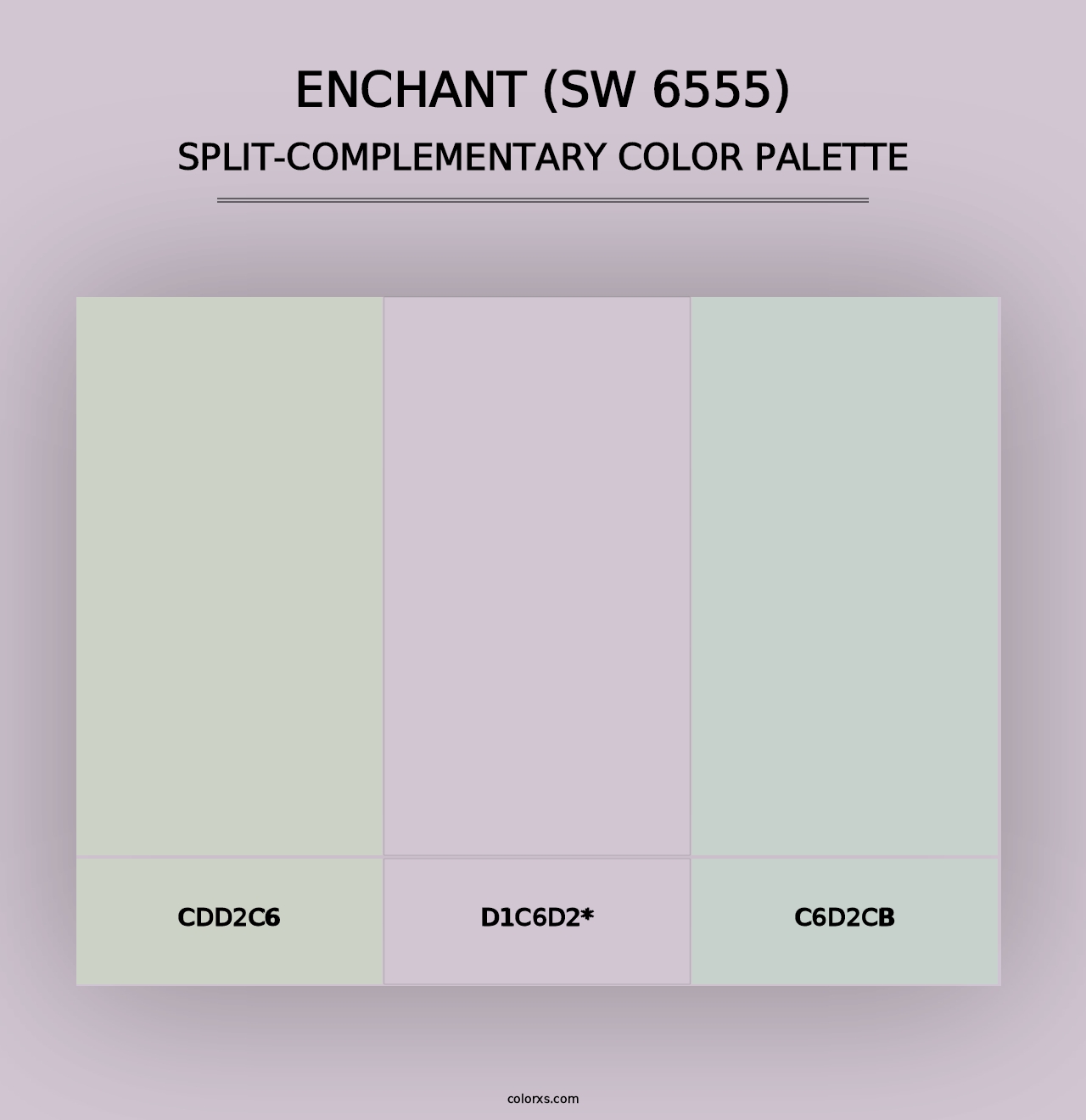 Enchant (SW 6555) - Split-Complementary Color Palette