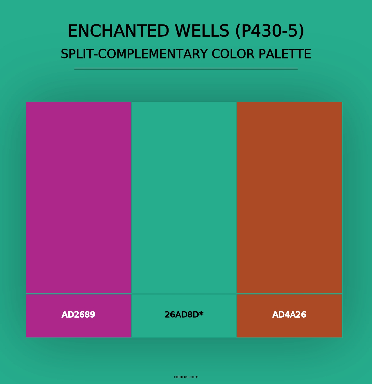 Enchanted Wells (P430-5) - Split-Complementary Color Palette