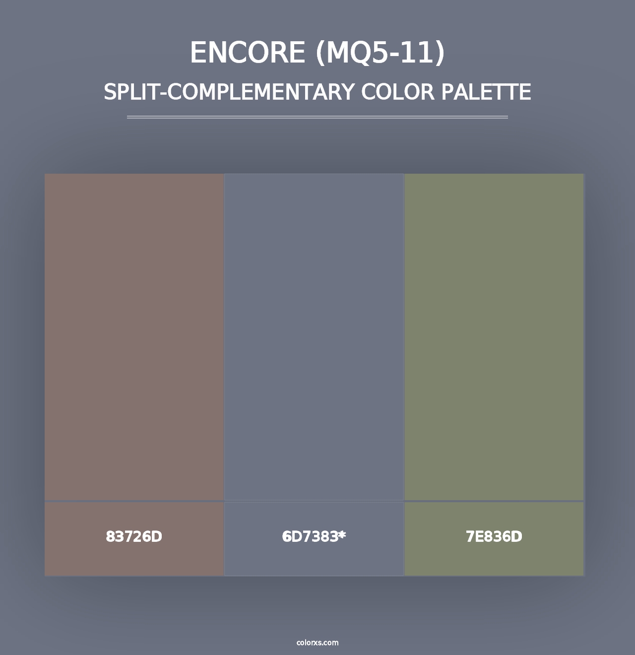 Encore (MQ5-11) - Split-Complementary Color Palette