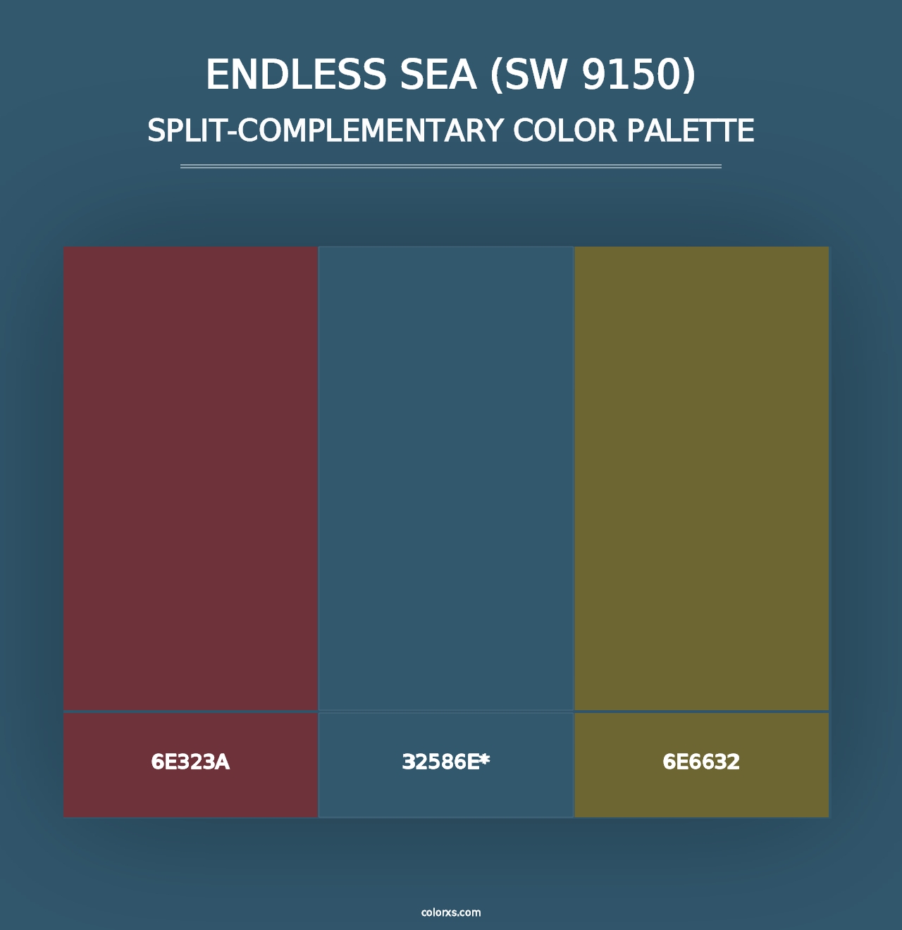 Endless Sea (SW 9150) - Split-Complementary Color Palette