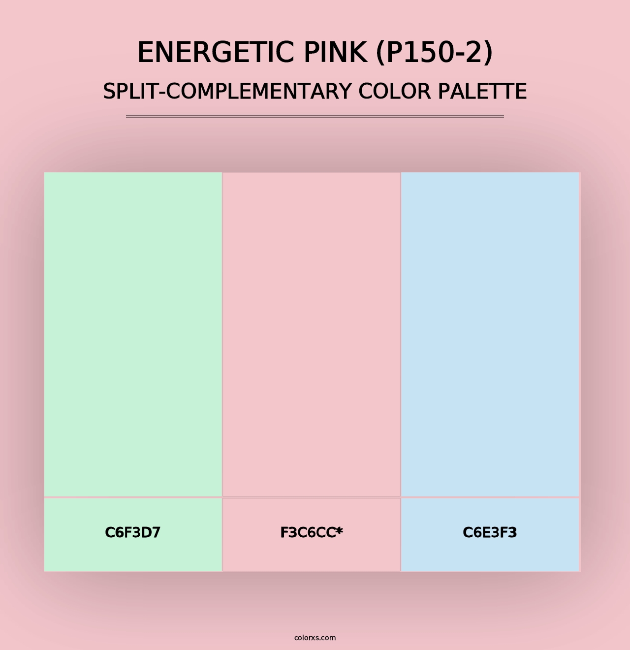 Energetic Pink (P150-2) - Split-Complementary Color Palette