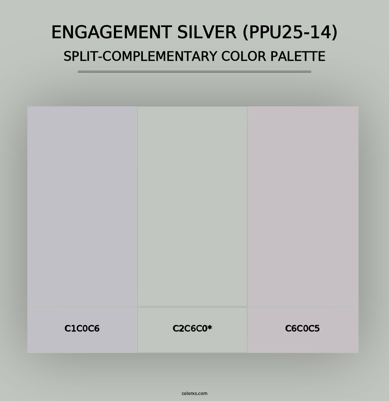 Engagement Silver (PPU25-14) - Split-Complementary Color Palette