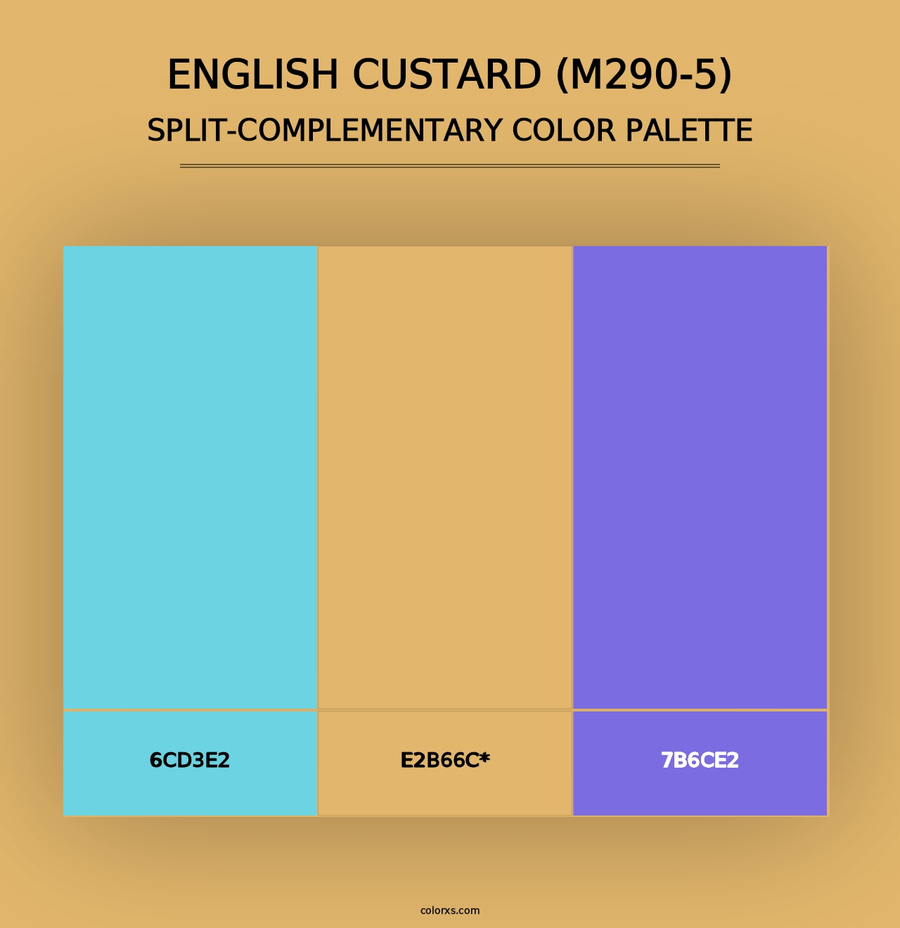 English Custard (M290-5) - Split-Complementary Color Palette