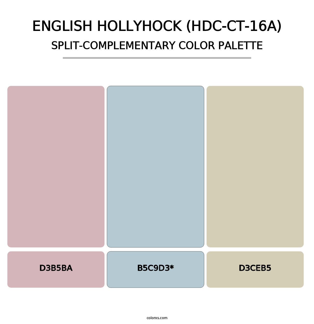 English Hollyhock (HDC-CT-16A) - Split-Complementary Color Palette