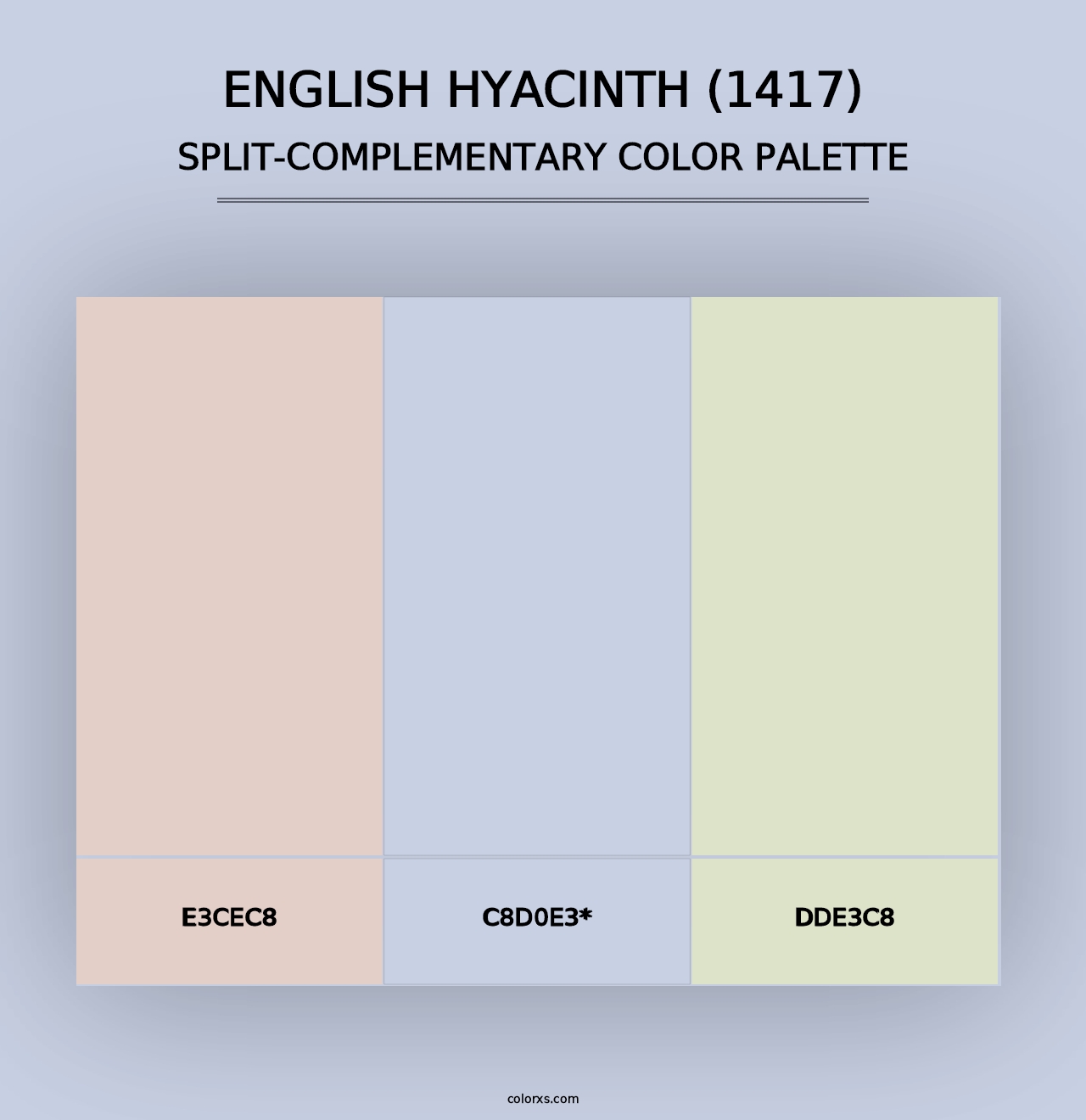 English Hyacinth (1417) - Split-Complementary Color Palette