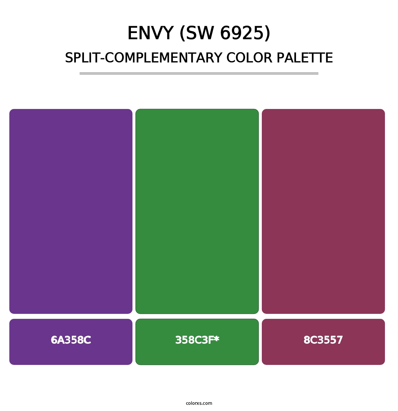 Envy (SW 6925) - Split-Complementary Color Palette