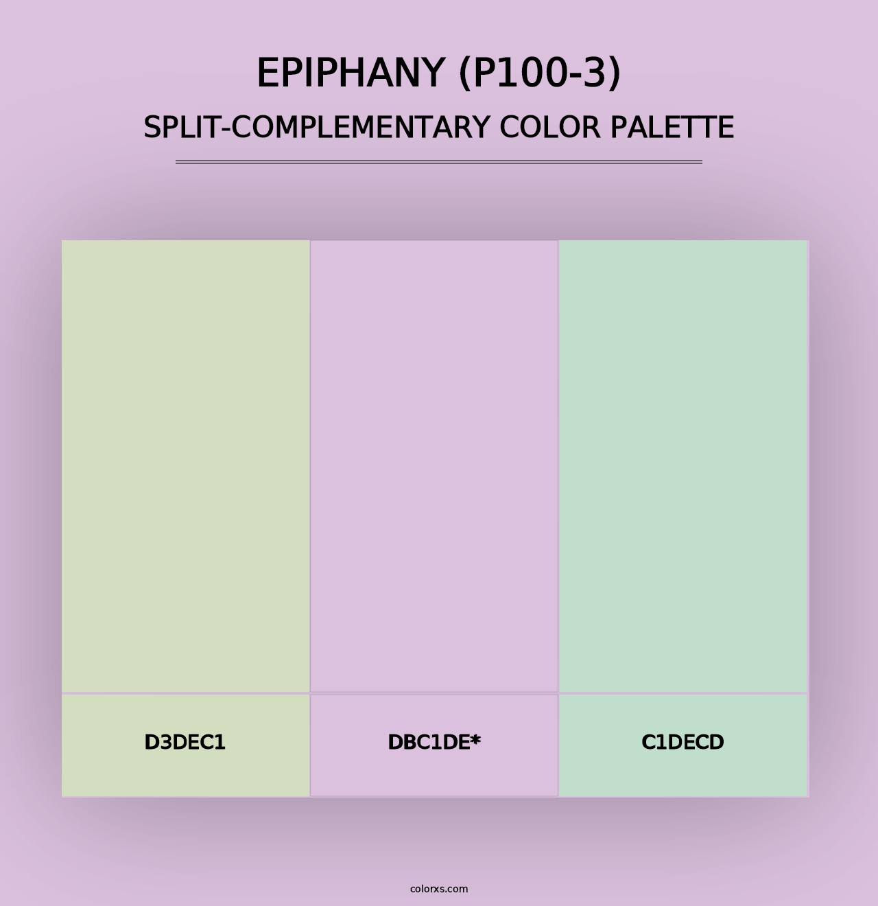 Epiphany (P100-3) - Split-Complementary Color Palette