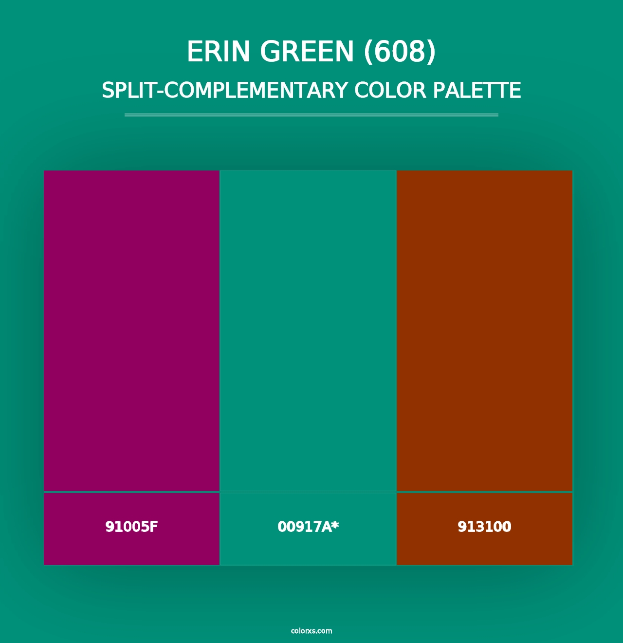 Erin Green (608) - Split-Complementary Color Palette