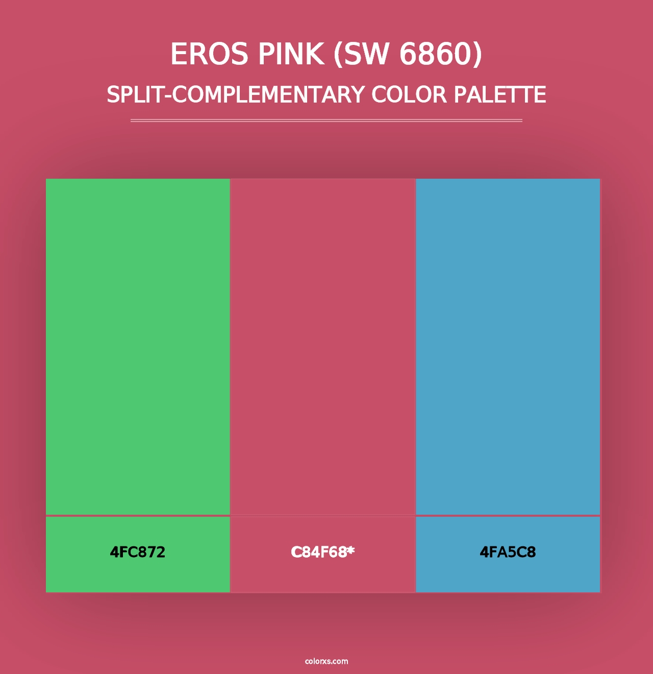 Eros Pink (SW 6860) - Split-Complementary Color Palette