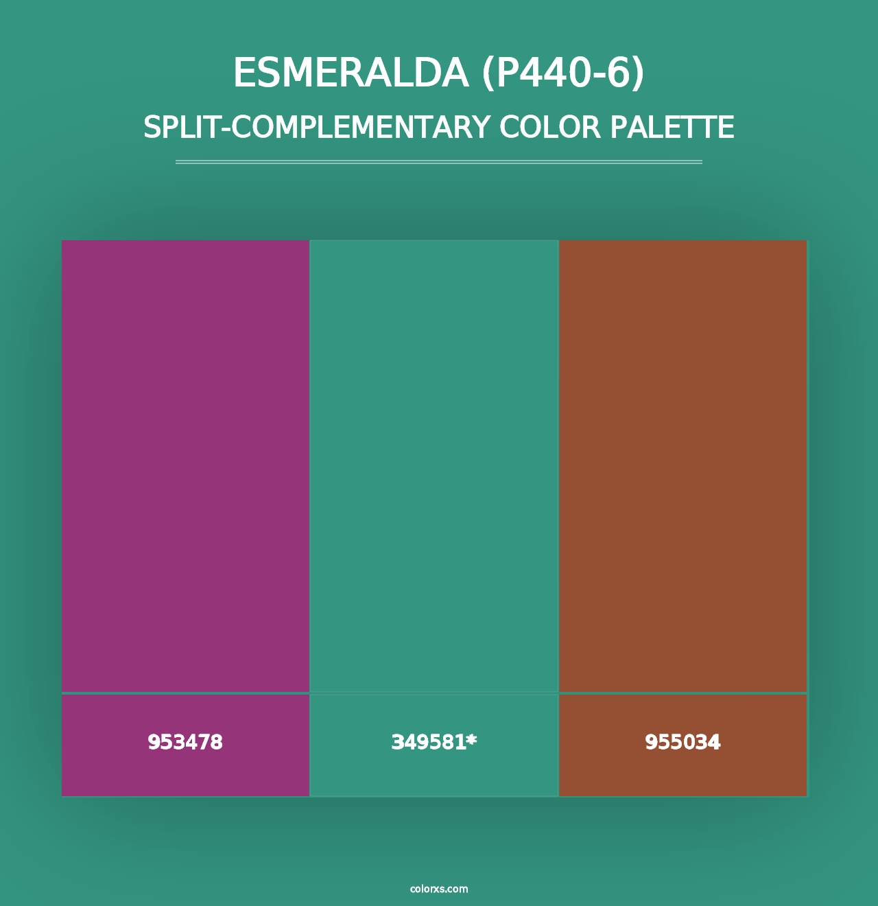 Esmeralda (P440-6) - Split-Complementary Color Palette