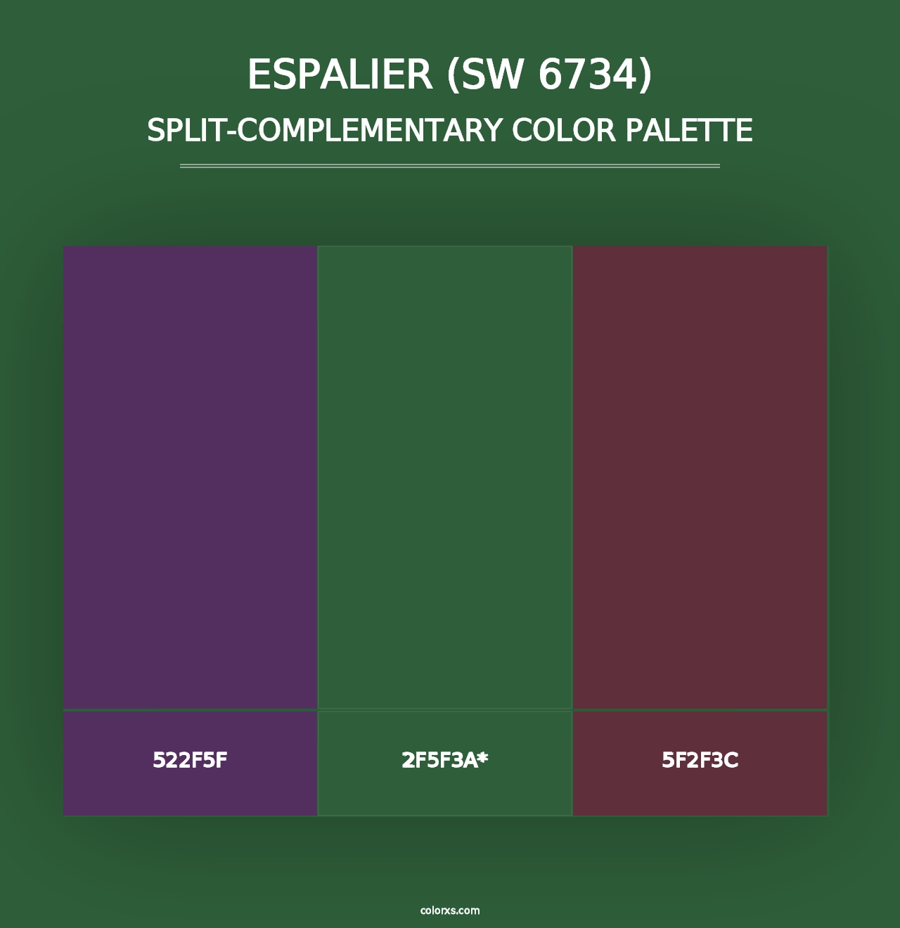 Espalier (SW 6734) - Split-Complementary Color Palette