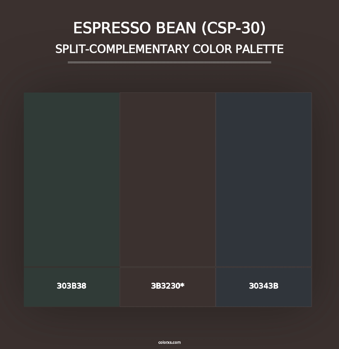 Espresso Bean (CSP-30) - Split-Complementary Color Palette