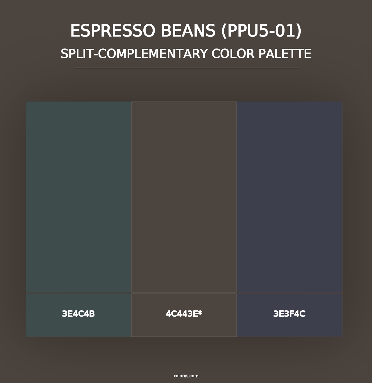 Espresso Beans (PPU5-01) - Split-Complementary Color Palette