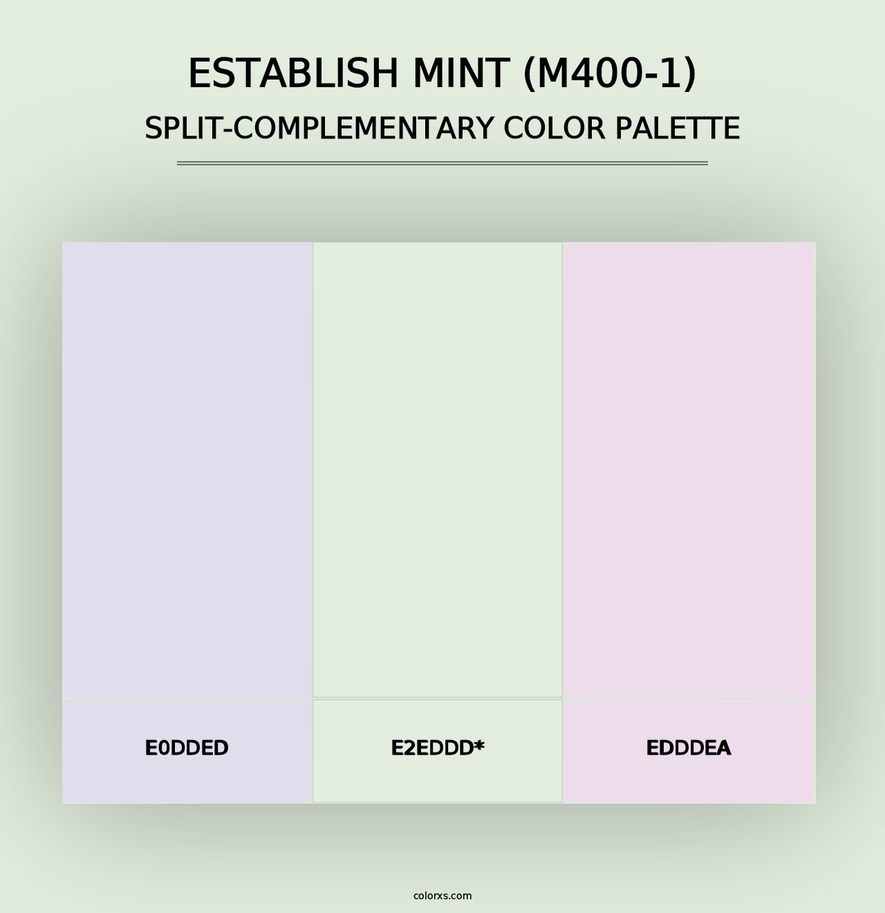 Establish Mint (M400-1) - Split-Complementary Color Palette