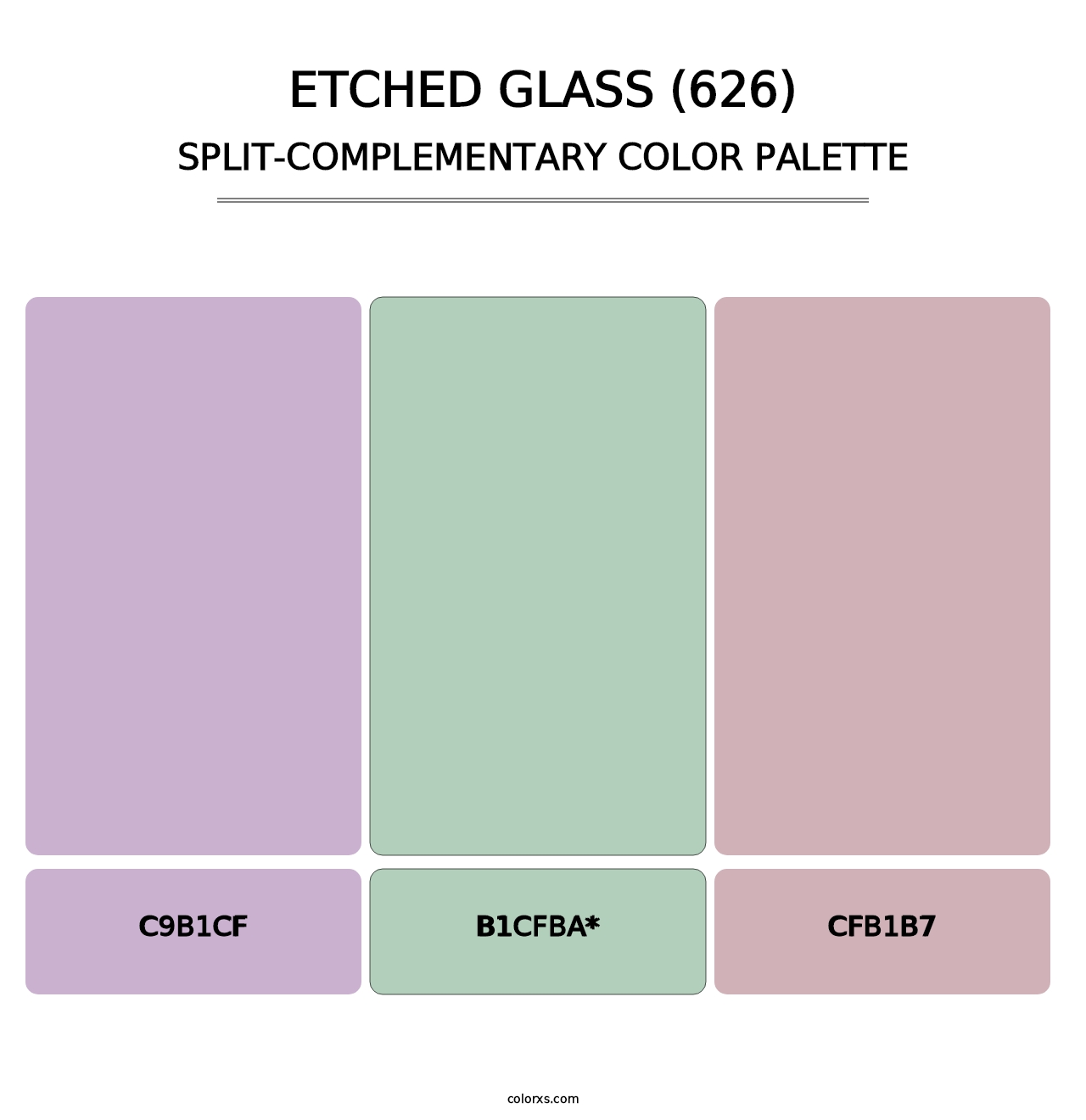 Etched Glass (626) - Split-Complementary Color Palette