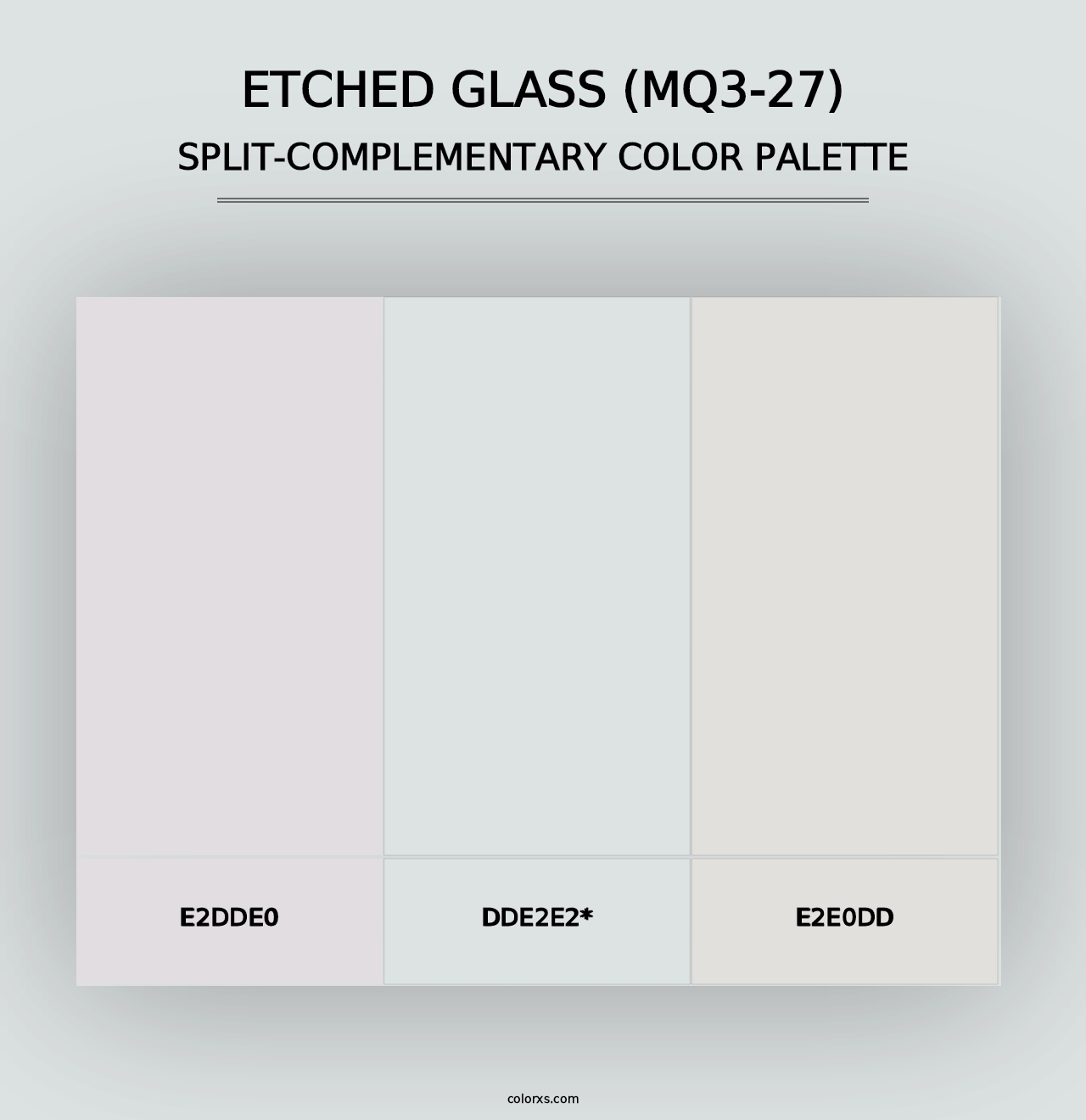 Etched Glass (MQ3-27) - Split-Complementary Color Palette