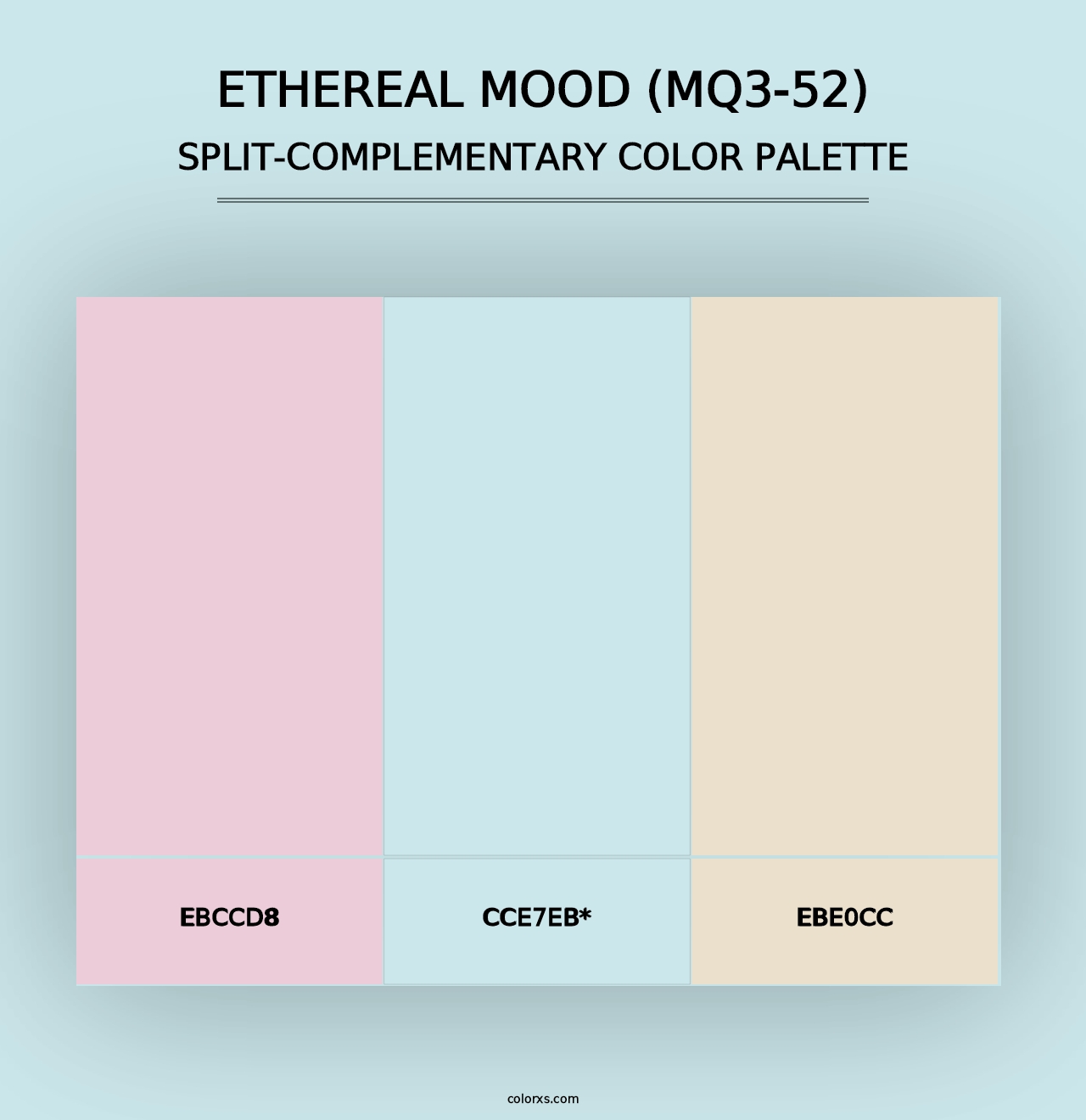 Ethereal Mood (MQ3-52) - Split-Complementary Color Palette