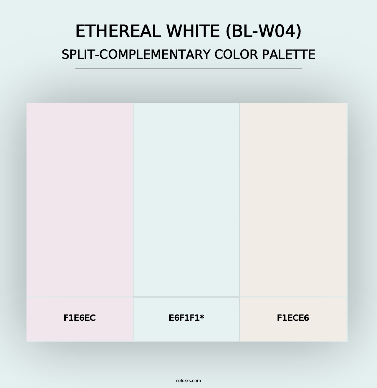 Ethereal White (BL-W04) - Split-Complementary Color Palette