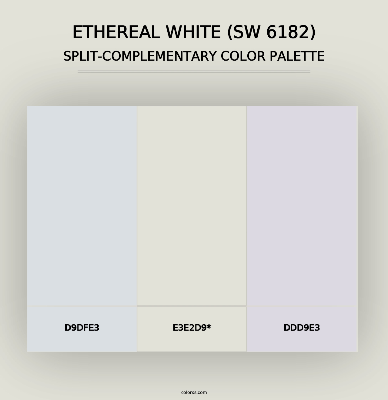 Ethereal White (SW 6182) - Split-Complementary Color Palette