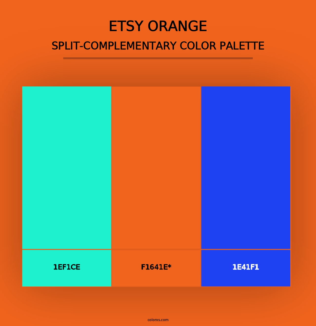 Etsy Orange - Split-Complementary Color Palette