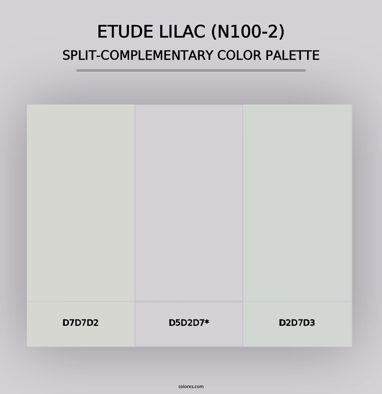 Etude Lilac (N100-2) - Split-Complementary Color Palette