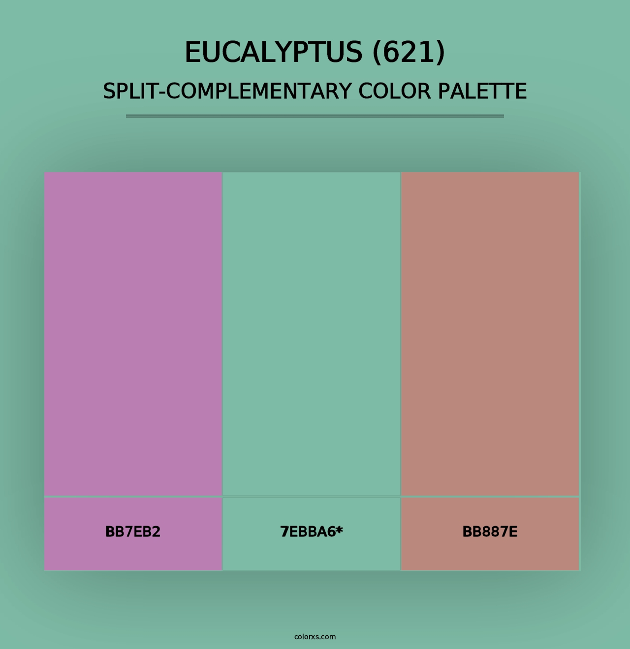 Eucalyptus (621) - Split-Complementary Color Palette