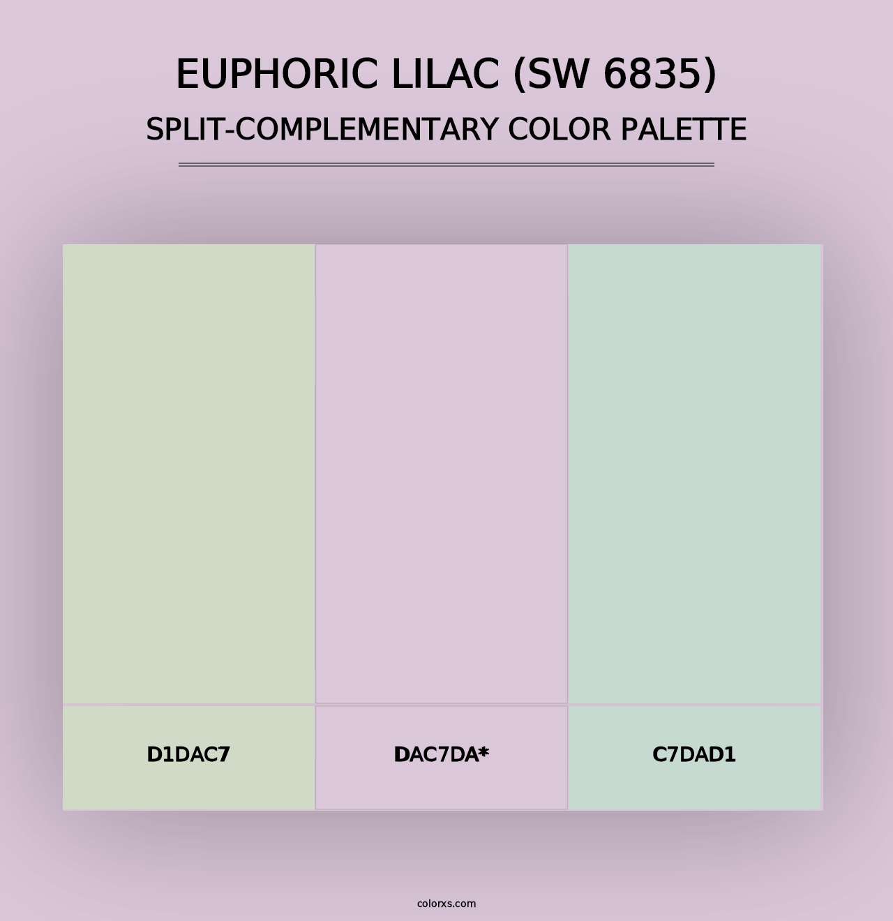 Euphoric Lilac (SW 6835) - Split-Complementary Color Palette