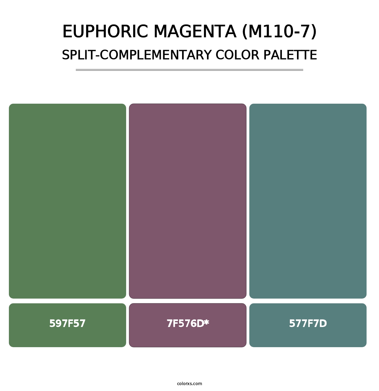 Euphoric Magenta (M110-7) - Split-Complementary Color Palette