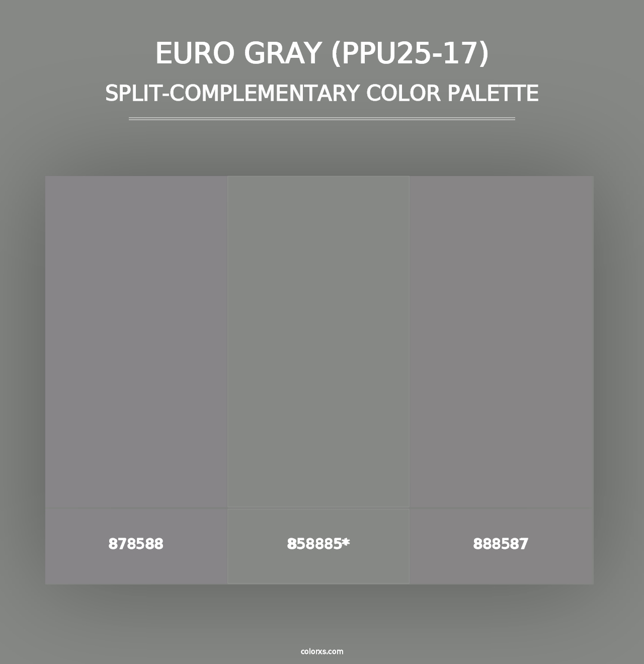 Euro Gray (PPU25-17) - Split-Complementary Color Palette