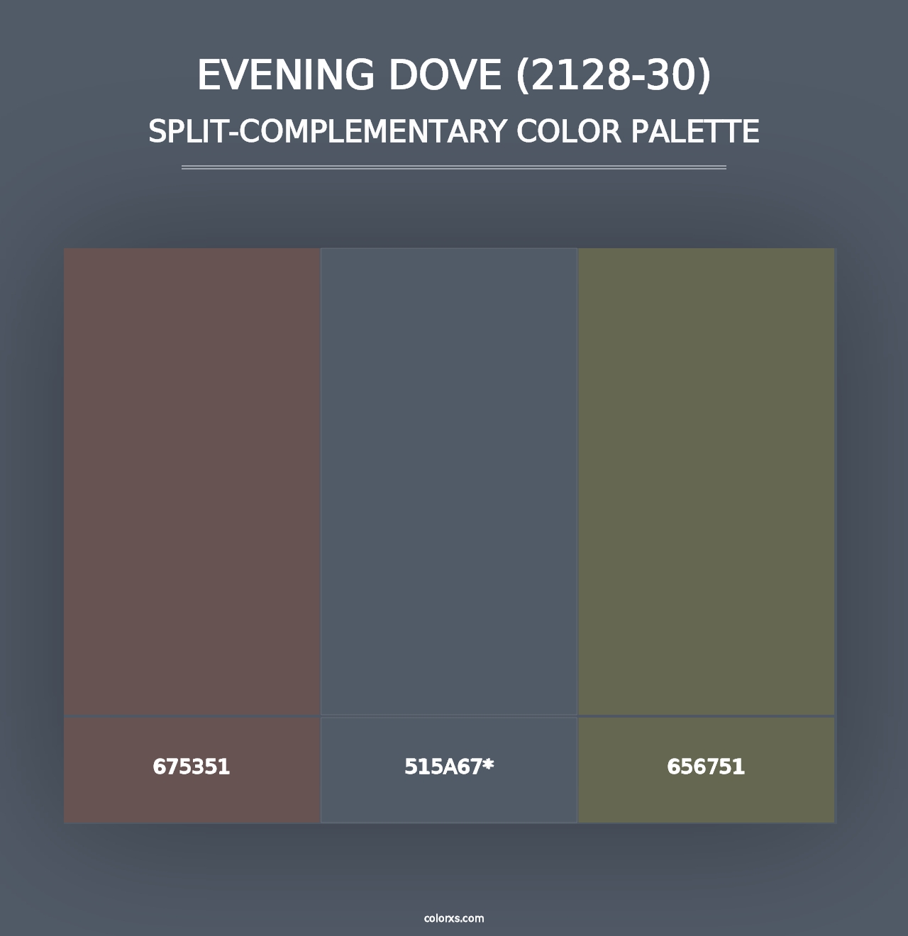 Evening Dove (2128-30) - Split-Complementary Color Palette