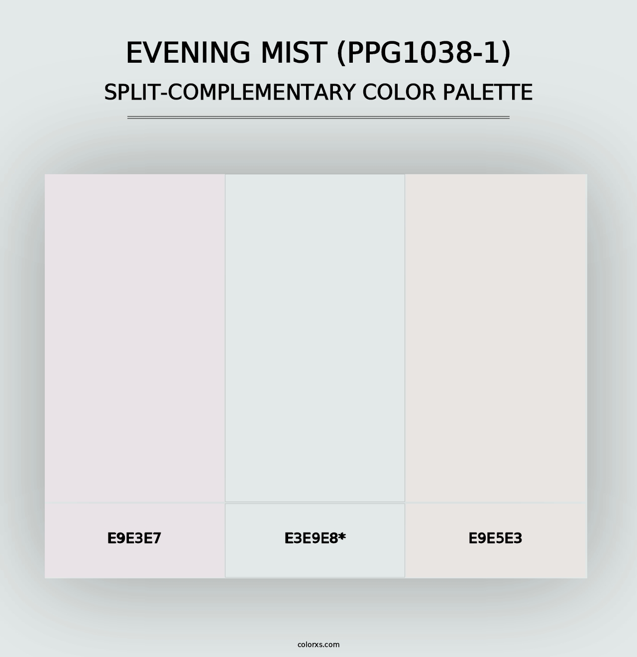 Evening Mist (PPG1038-1) - Split-Complementary Color Palette