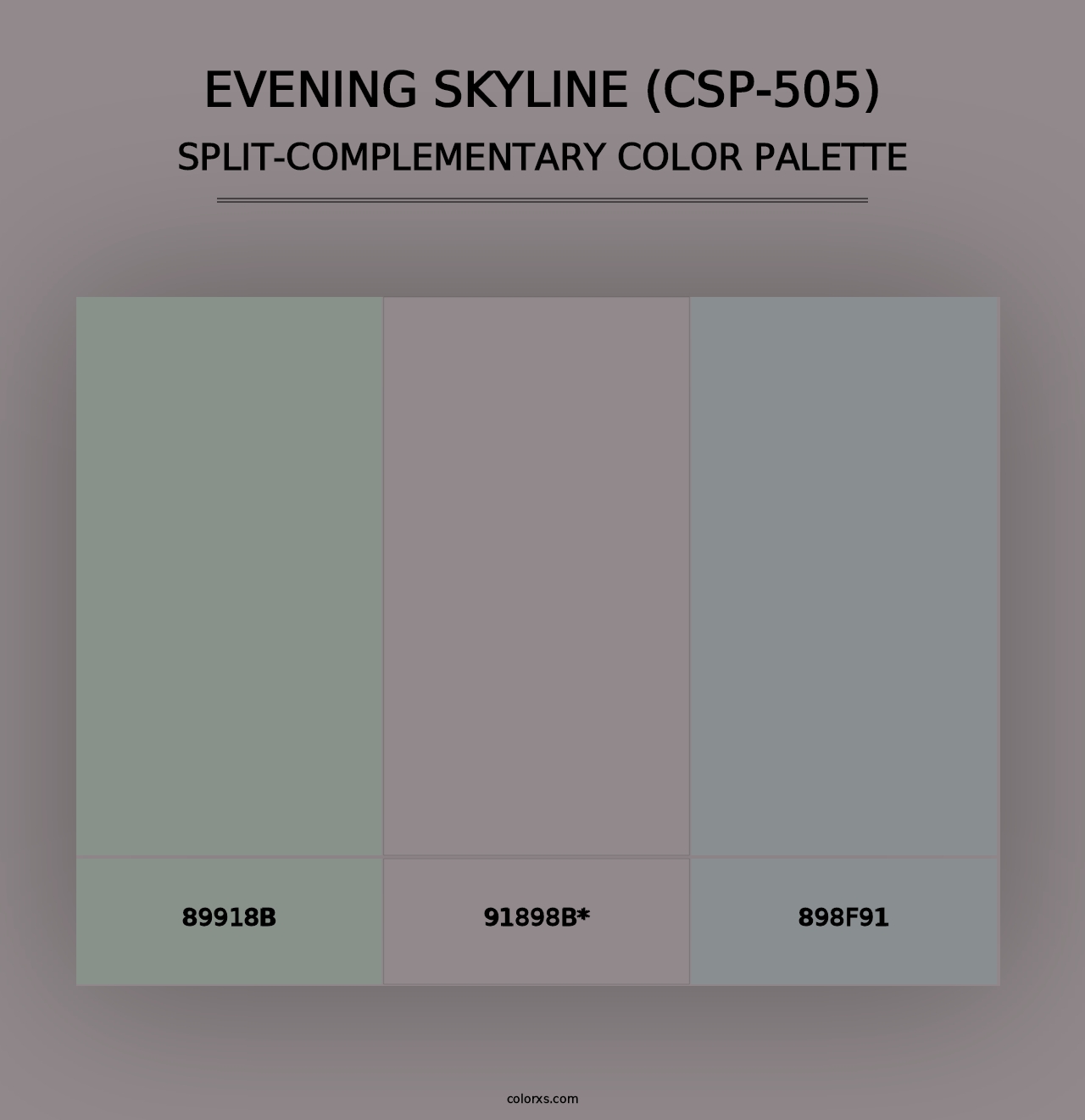 Evening Skyline (CSP-505) - Split-Complementary Color Palette