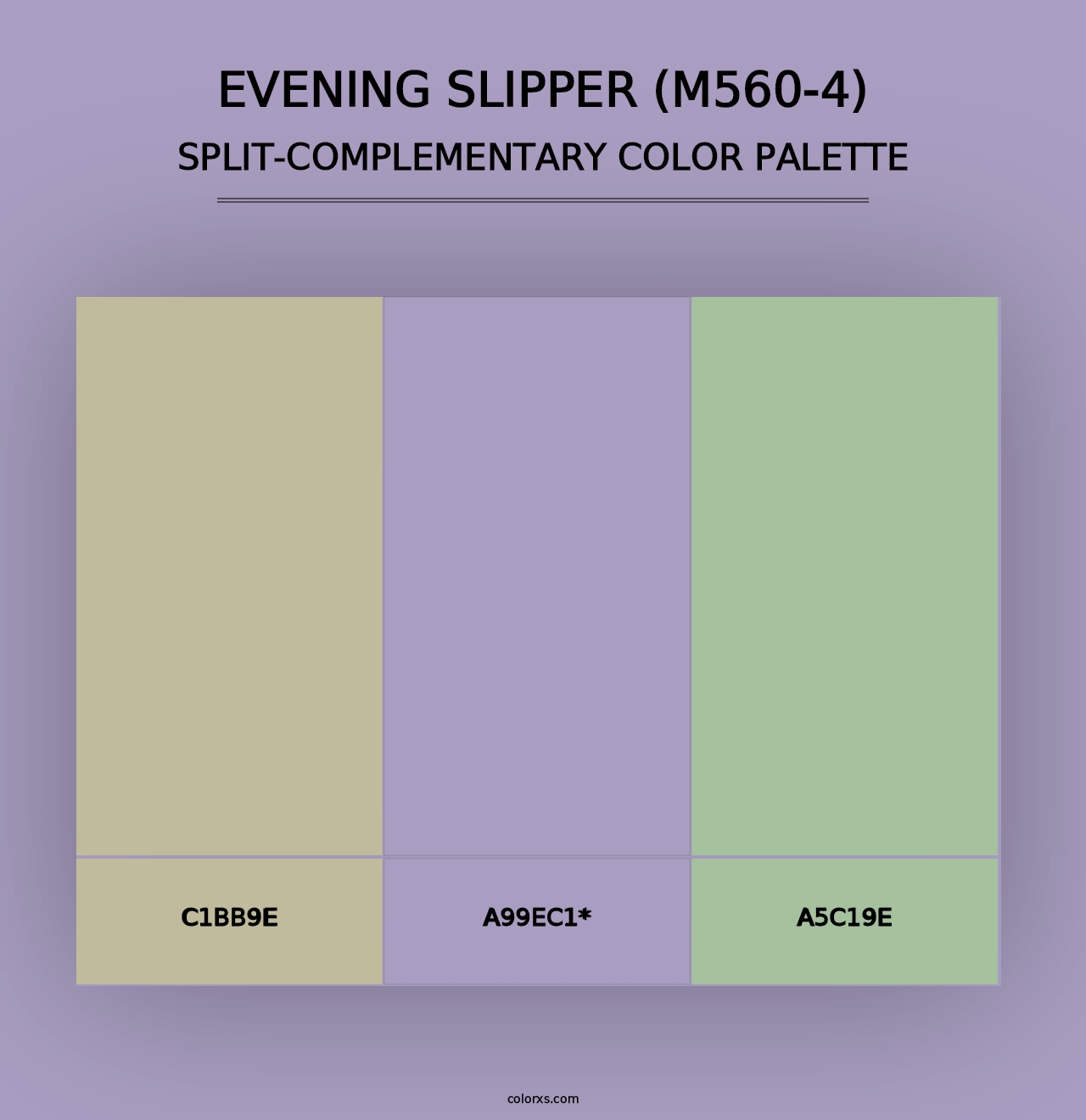 Evening Slipper (M560-4) - Split-Complementary Color Palette