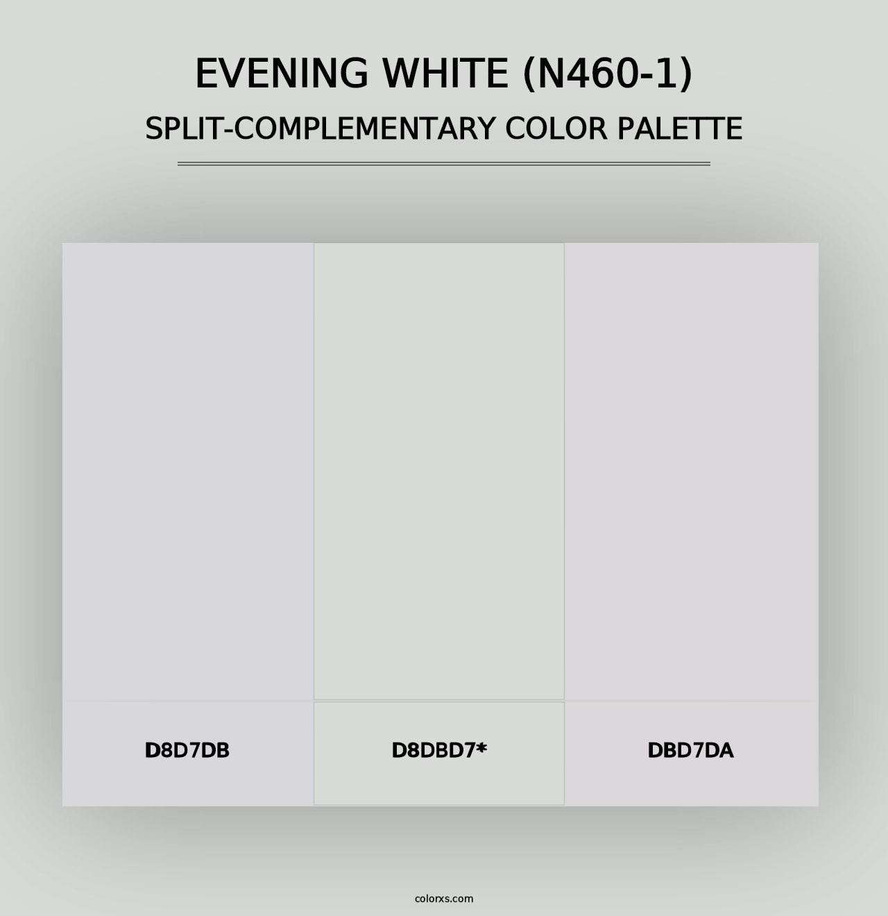 Evening White (N460-1) - Split-Complementary Color Palette