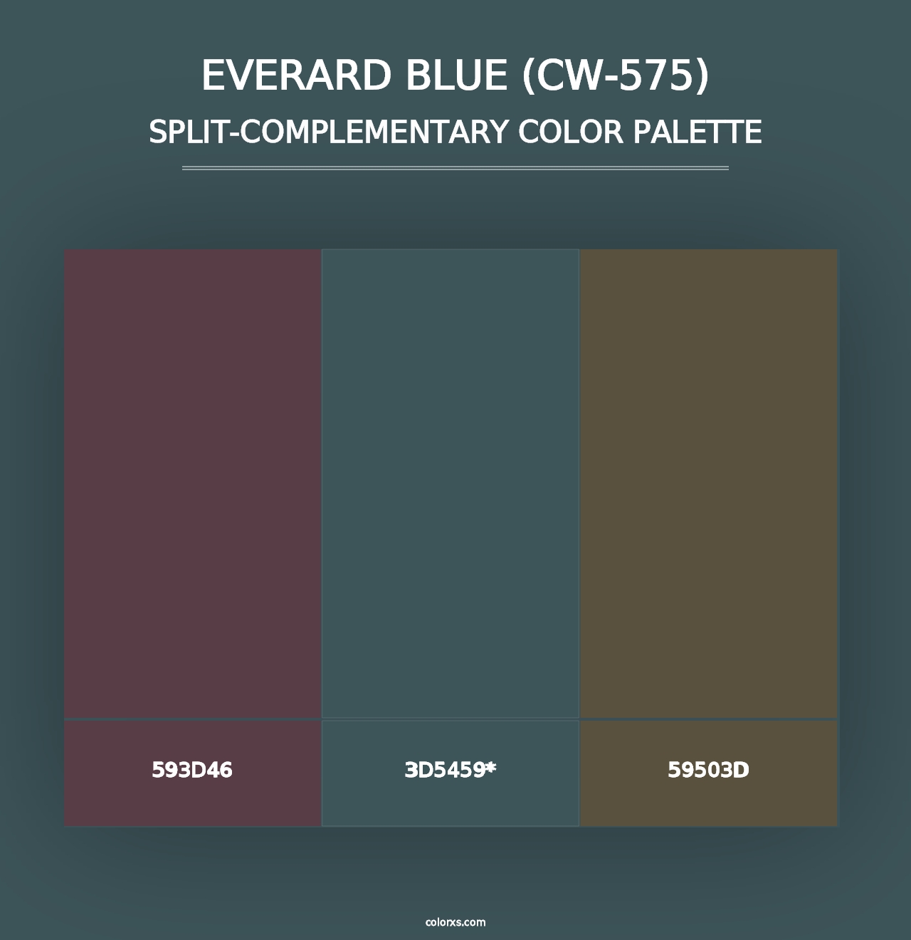 Everard Blue (CW-575) - Split-Complementary Color Palette