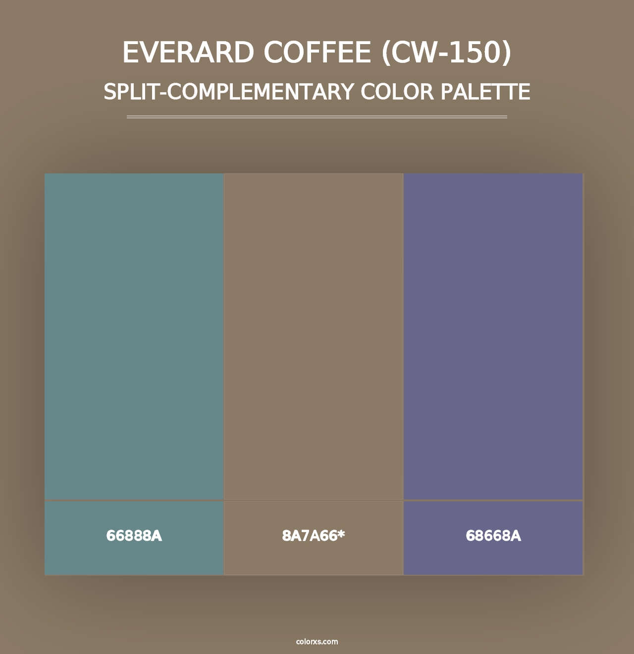 Everard Coffee (CW-150) - Split-Complementary Color Palette