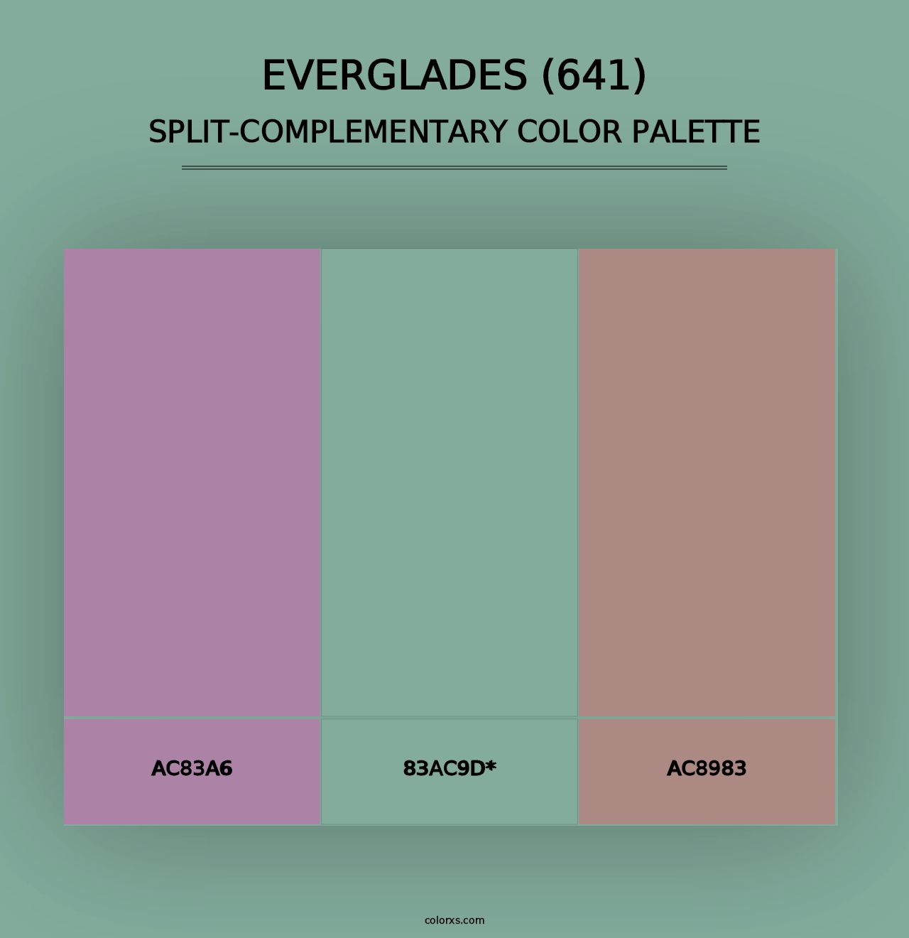 Everglades (641) - Split-Complementary Color Palette