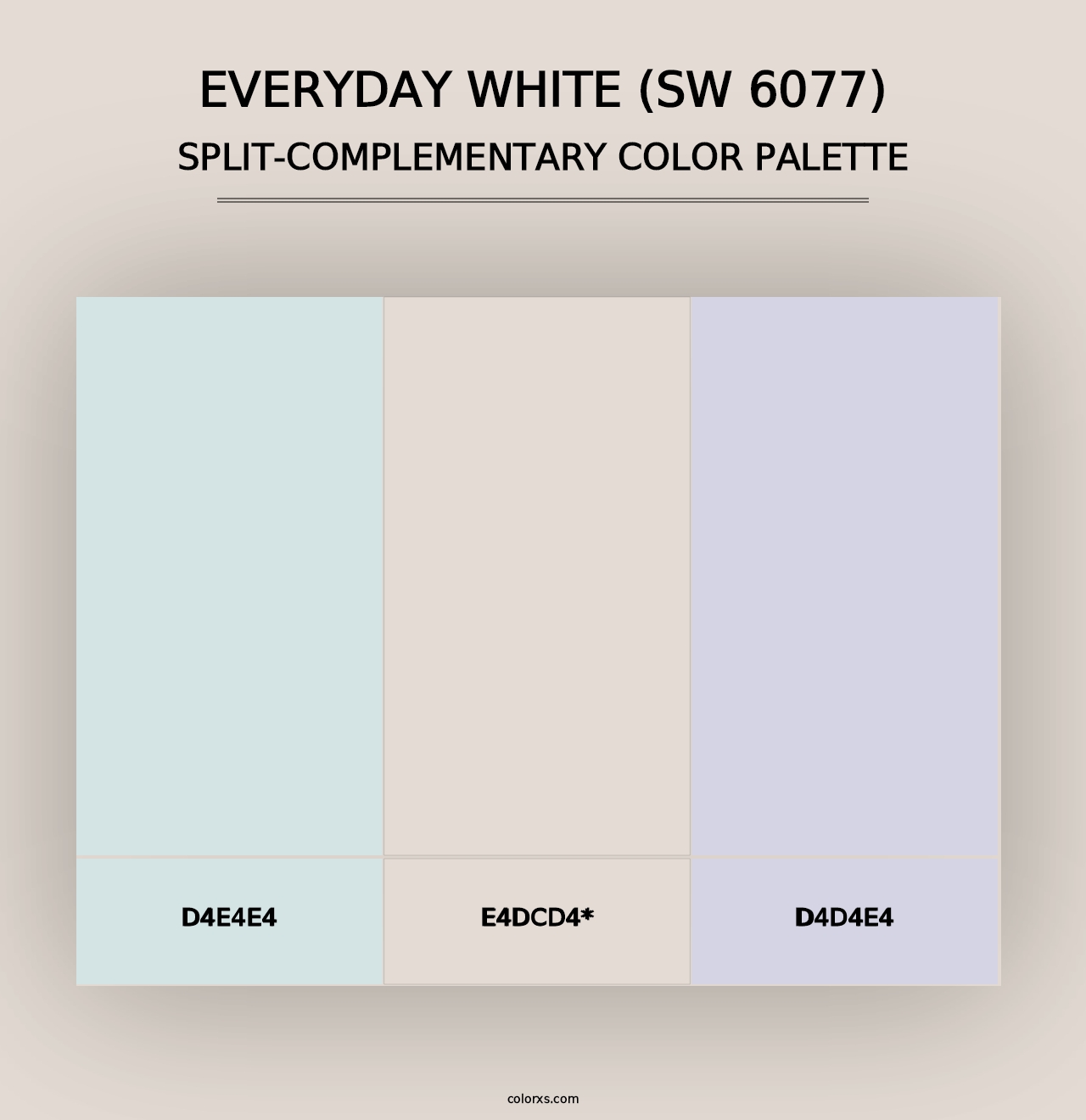 Everyday White (SW 6077) - Split-Complementary Color Palette