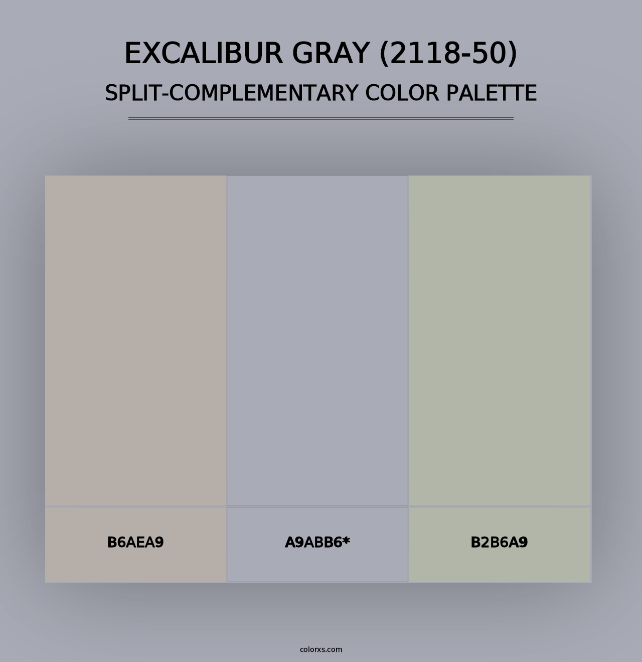 Excalibur Gray (2118-50) - Split-Complementary Color Palette