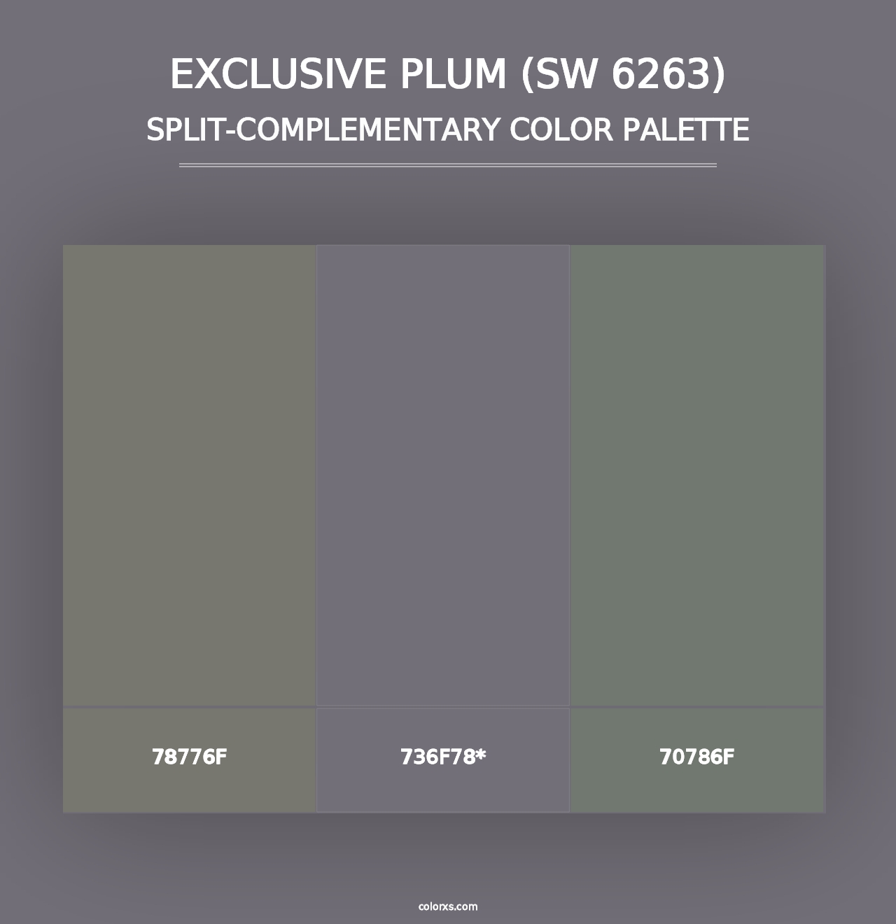 Exclusive Plum (SW 6263) - Split-Complementary Color Palette